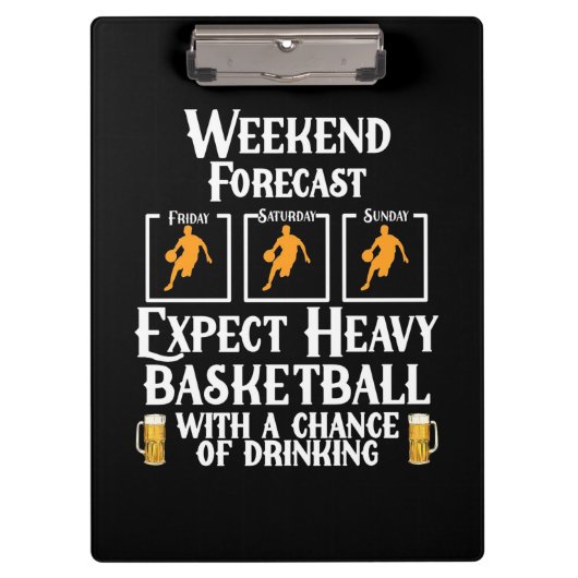 Porte-bloc Week-End Prévision Basketball Et Bière (Devant)