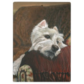 Porte-bloc Westie sur canapé (Dos)