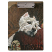 Porte-bloc Westie sur canapé (Devant)