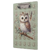 Porte-bloc Whimsical Woodland Owl Botanical Illustration (Gauche)