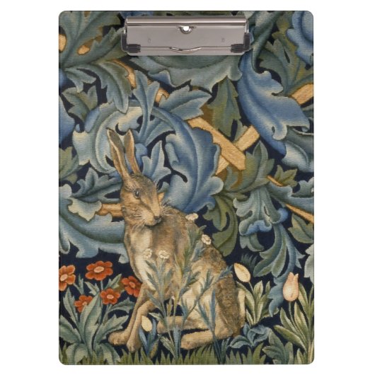 Porte-bloc William Morris Forest Rabbit Floral Art Nouveau (Devant)
