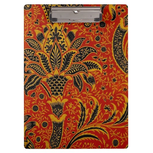Porte-bloc William Morris Inde Floral rouge (Devant)