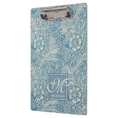 Porte-bloc William Morris, Monogramme Art Nouveau Blue Marigo (Gauche)