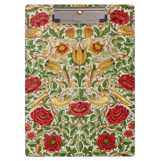 Porte-bloc William Morris Rose & Oiseaux Chintz Rouge (Devant)