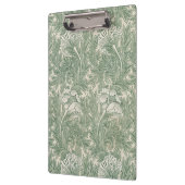 Porte-bloc William Morris tulip fond textile vert (Gauche)