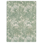 Porte-bloc William Morris tulip fond textile vert (Dos)