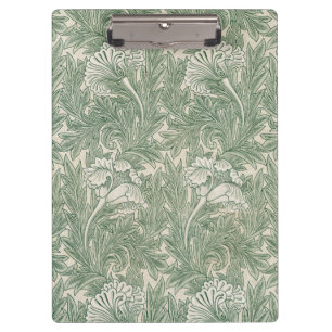 Porte-bloc William Morris Vert Sauge Motif Tulipe : Vintage