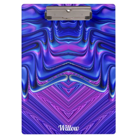 Porte-bloc WILLOW ~ 3D! ~ Blanc rose et bleu original ~ (Devant)