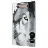 Porte-bloc Wolf Portrait noir blanc (Gauche)