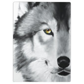 Porte-bloc Wolf Portrait noir blanc (Dos)