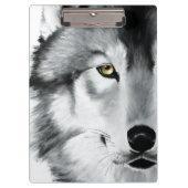 Porte-bloc Wolf Portrait noir blanc (Devant)