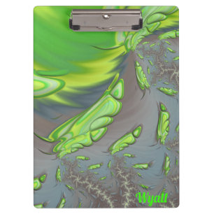 Porte-bloc WYATT ~ Design gris argenté et vert