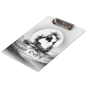 Porte-bloc Yoga Reiki à une jambe King Pigeon Pose Aquarelle