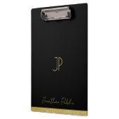 Porte-bloc Your Custom Name Gold Text Personalized Monogram (Gauche)