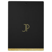 Porte-bloc Your Custom Name Gold Text Personalized Monogram (Dos)