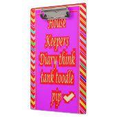 PORTE-BLOC ZANY ART DESIGN AVEC MOTS MÉNAGERS (Gauche)