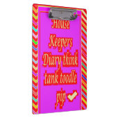 PORTE-BLOC ZANY ART DESIGN AVEC MOTS MÉNAGERS (Swatch)