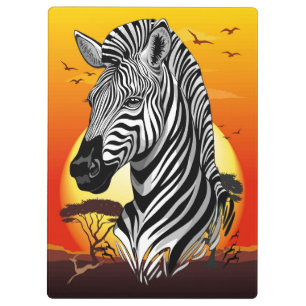 Porte-bloc Zebra African Savanna Wild Animal
