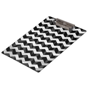Porte-bloc Zebra Black et Grey Chevron