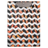 Porte-bloc Zebra Black et Orange Chevron (Devant)