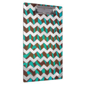 Porte-bloc Zebra Chevron Impression Brown et Turquoise (Swatch)