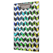 Porte-bloc Zebra Chevron noir et arc-en-ciel (Gauche)