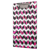 Porte-bloc Zebra Chevron noir et rose chaud (Gauche)