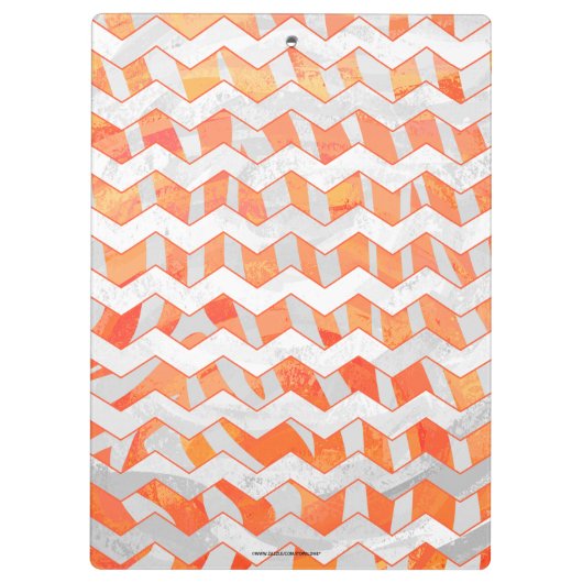 Porte-bloc Zebra Chevron orange et blanc (Dos)