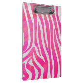 Porte-bloc Zebra Hot rose et blanc avec Monogramme (Swatch)