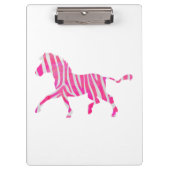 Porte-bloc Zebra Hot rose et blanc Silhouette (Devant)