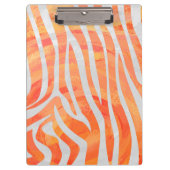 Porte-bloc Zebra Monogram orange et blanc (Devant)