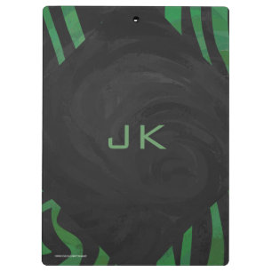 Porte-bloc Zebra Monogramme noir et vert