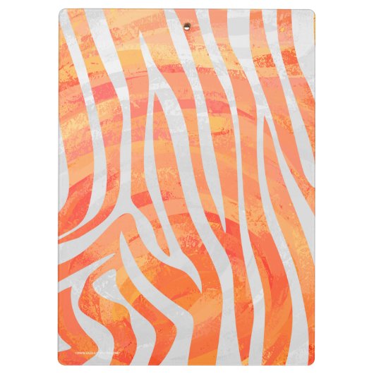 Porte-bloc Zebra Orange and White Print (Dos)
