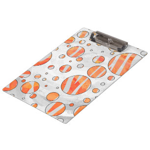 Porte-bloc Zebra Orange and White Print