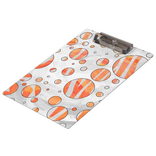 Porte-bloc Zebra Orange and White Print (Incliné)