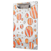 Porte-bloc Zebra Orange and White Print (Gauche)