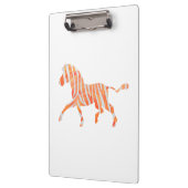 Porte-bloc Zebra Orange et Silhouette blanche (Gauche)