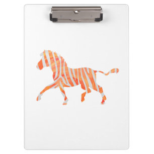 Porte-bloc Zebra Orange et Silhouette blanche