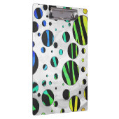 Porte-bloc Zebra Polka Dot noir et arc-en-ciel (Swatch)