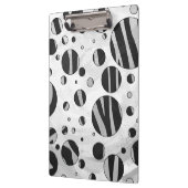 Porte-bloc Zebra Polka point noir et gris clair (Gauche)