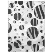 Porte-bloc Zebra Polka point noir et gris clair (Dos)