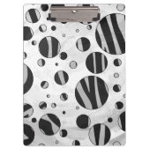 Porte-bloc Zebra Polka point noir et gris clair (Devant)