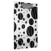 Porte-bloc Zebra Polka point noir et gris impression (Swatch)