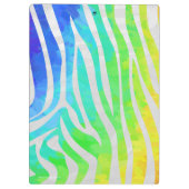 Porte-bloc Zebra Rainbow et White Print (Dos)