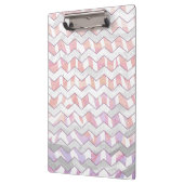 Porte-bloc Zebra rose et blanc Chevron (Gauche)