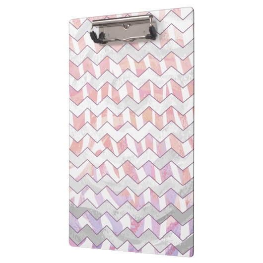 Porte-bloc Zebra rose et blanc Chevron (Gauche)
