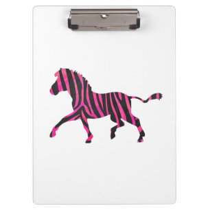Porte-bloc Zebra Silhouette noir et rose chaud
