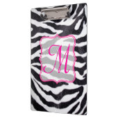 Porte-bloc Zebra Strip Animal Monogramme Première Clip Board (Gauche)