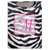 Porte-bloc Zebra Strip Animal Monogramme Première Clip Board (Devant)