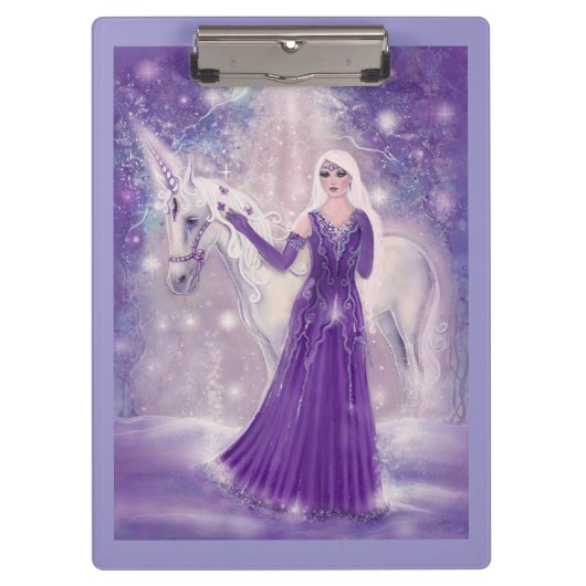 Porte-bloc Zephyr licorne et féerie Art par Renee Lavoie (Devant)